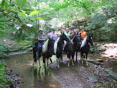 Group on horseback
